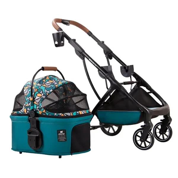 Detachable Pet Stroller Aluminium Alloy Dog & Cat Trolley